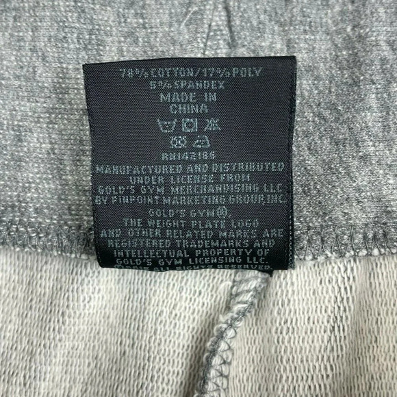 GOLD'S GYM Shorts Women's Sz M Drawstring Elastic Waist Zip Pocket Athletic Gray - Picture 10 of 10